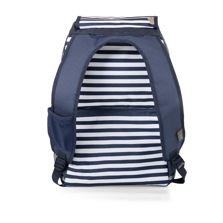 Zuma Backpack Cooler, Navy and White Stripes